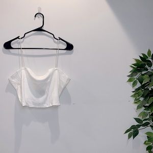2 for 10!! H&M Basic White Crop Top